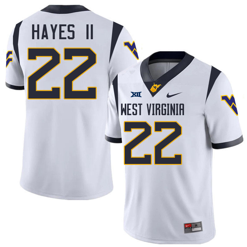 Michael Hayes II WVU Jersey,West Virginia Mountaineers #22 Michael Hayes II Jersey Youth-White